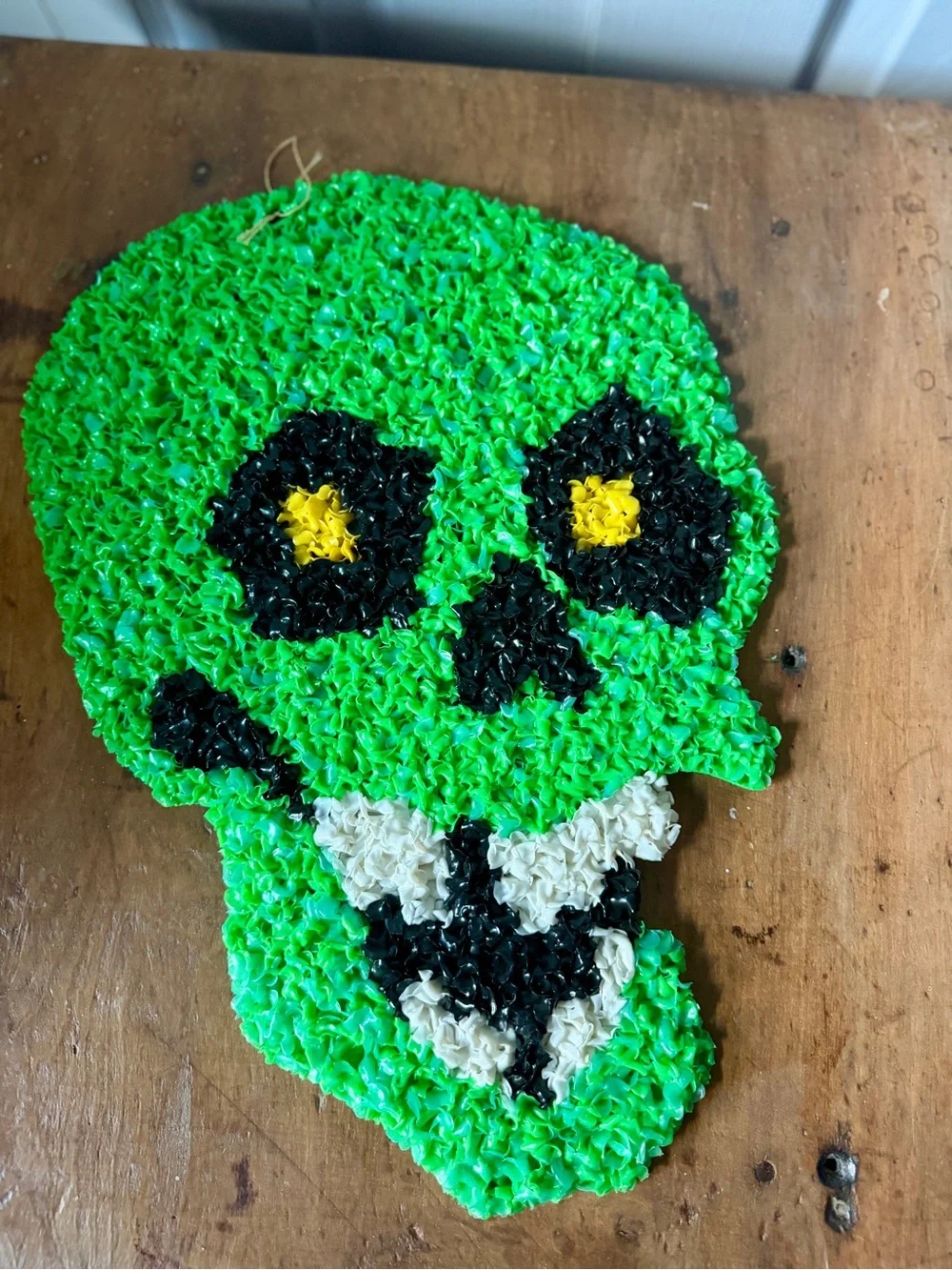 Vintage Plastic Popcorn Halloween Decorations Skeletons